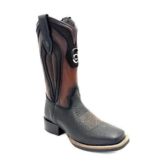 American Bison Black Western Boot CU982