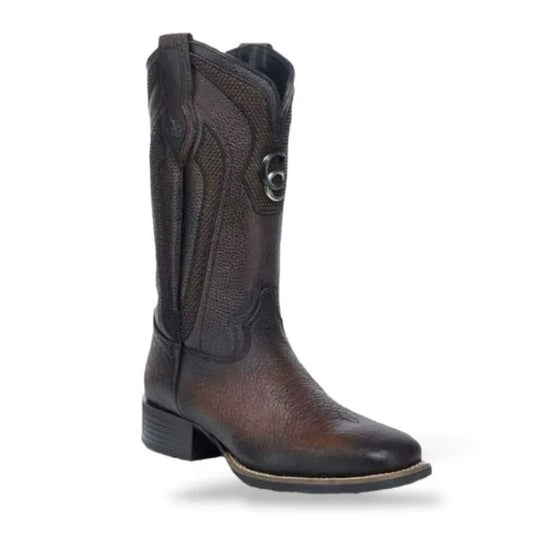 American Bison Chocolate Western Boot CU983