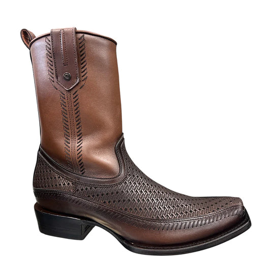 Honey Laser & Woven & Zipper Boot CU933