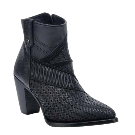 Oxford Laser & Embroidery & Zipper Ankle Boot CU948