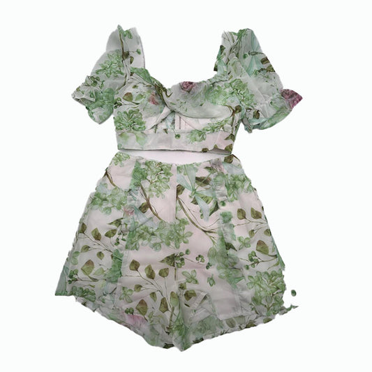 Green Sweet Floral Matching Set Chicways CS13471