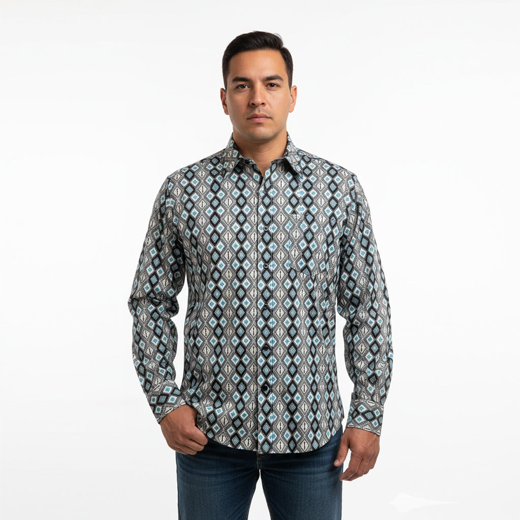 Satin Cotton Spandex Modern Fit Shirt CWL11064