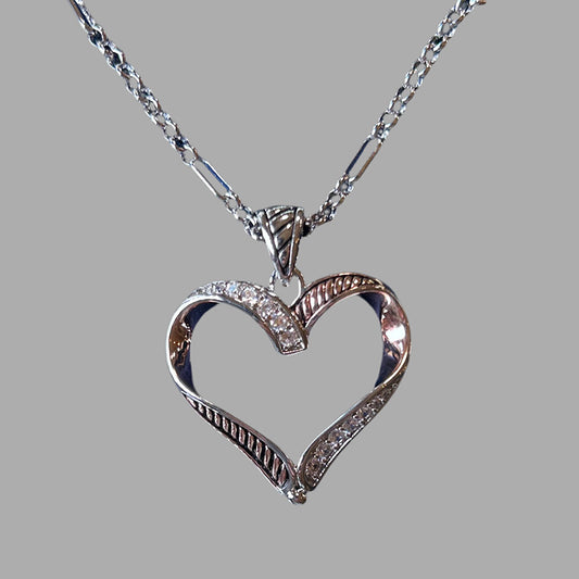 CZ & Rope Necklace NC3979RG