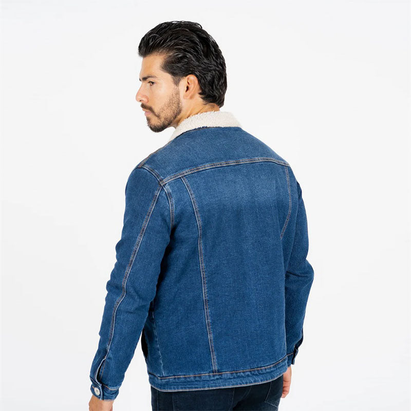 Mens Sherpa Lined Denim Jacket DMJ8841