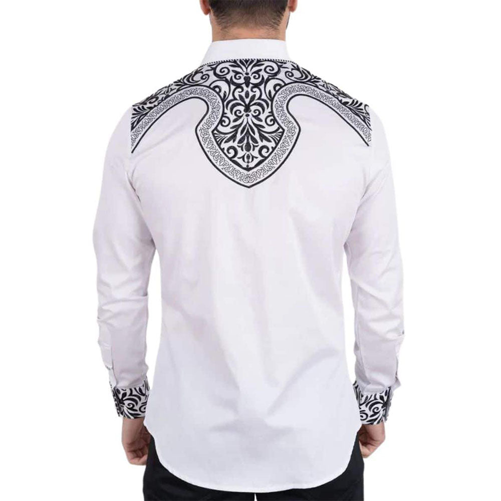 Platini Fashion Embroidery Shirt ECL9184