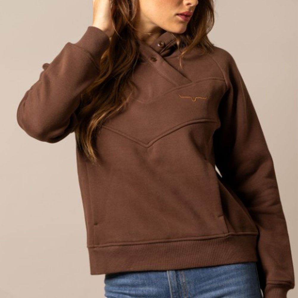 Ella Brown Hooded Pullover WHO0000043