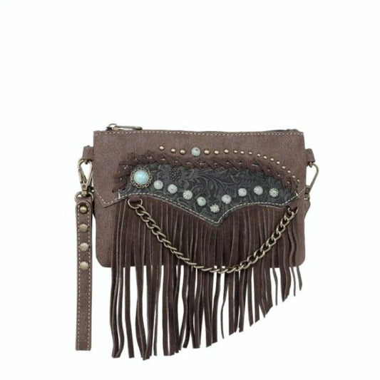 Brown Fringe Crossbody Bag MW1202-181CF