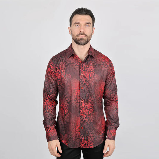 Platini Modern-Fit  Strech Foil Fashion Shirt FPL9868