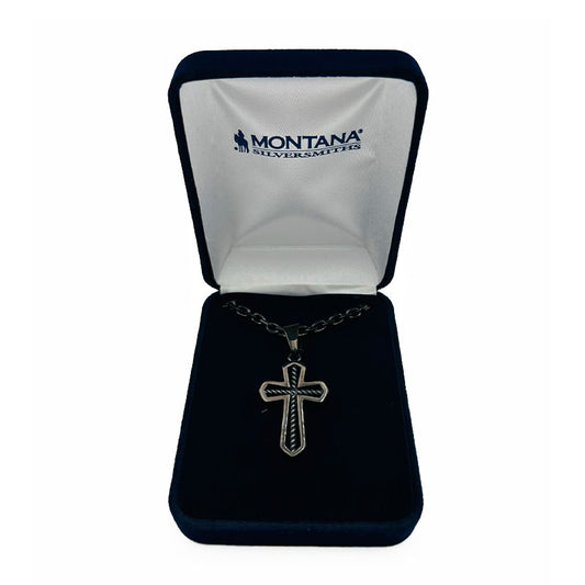 Black rope Center Cross Necklace NC4025