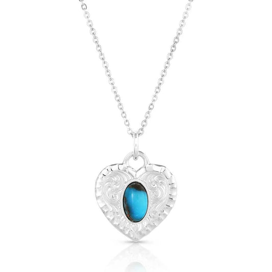 Chiseled Heart Turquoise Necklace NC5396
