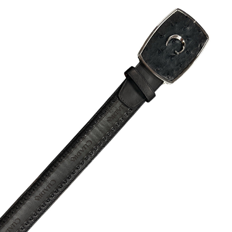 Navy & Black Ostrich Laser & Wolven Belt BC421