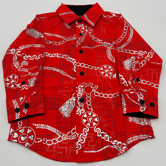 Boys Red Shirt PVKLS020 #05