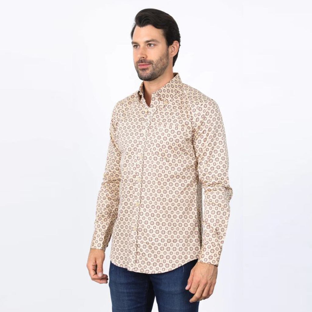 Satin Cotton Spandex Modern Fit Shirt CWL11056