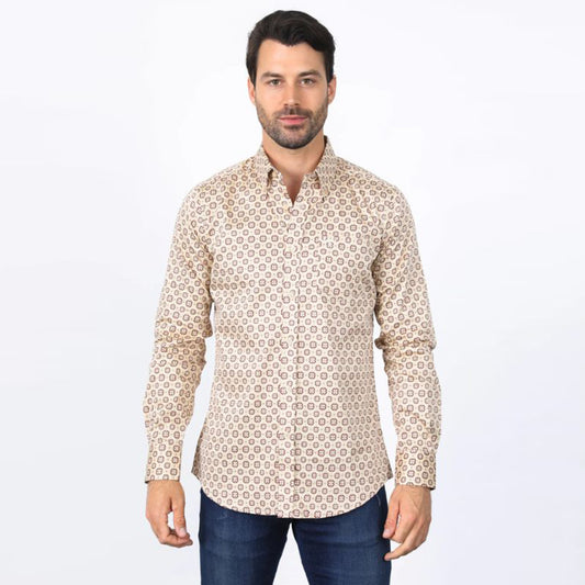 Satin Cotton Spandex Modern Fit Shirt CWL11056