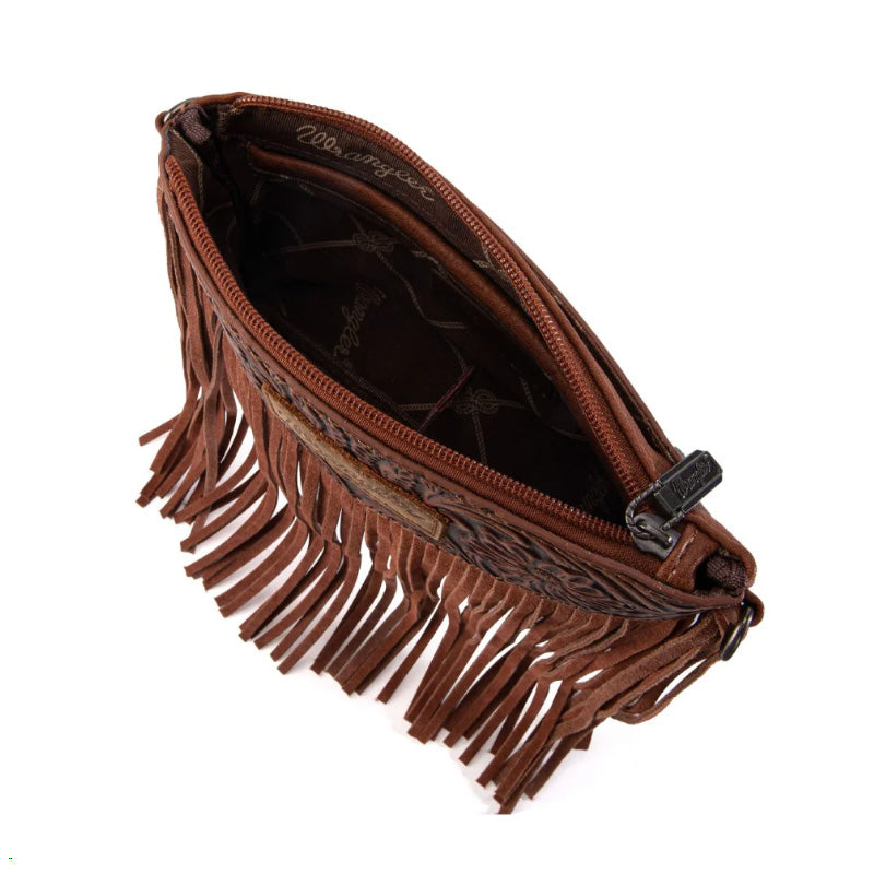 Brown Fringe Crossbody Bag MW1202-181BR