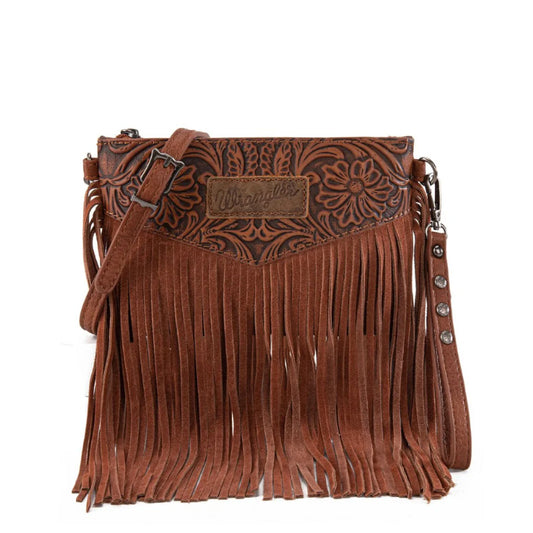 Brown Fringe Crossbody Bag MW1202-181BR