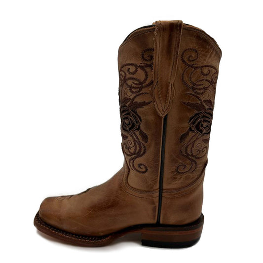 Burnished Sand Brown Rose Western Boot TMG205062