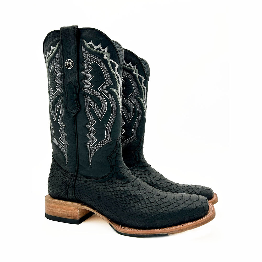 Python Jumbo Matte Black Cowboy Boot TMX208038