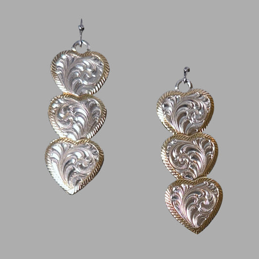Triple Heart Earrings ER6061