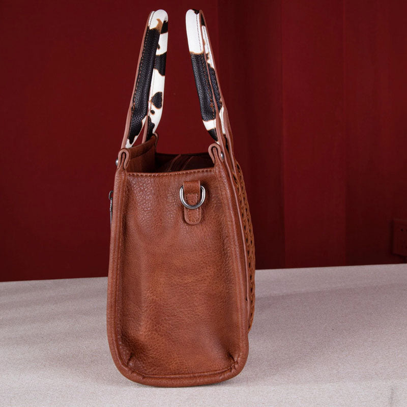 Braided Leather Shoulder Bag WG102-8120SBR